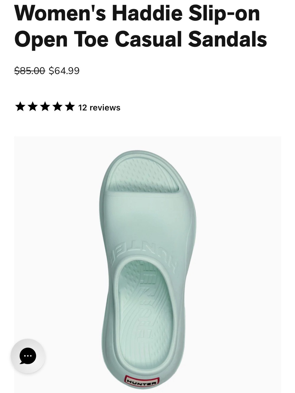 Hunter Women's Haddie Slip-On Open Toe Casual platform Sandals - Mint
